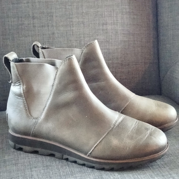 Sorel Grey Ankle Boots Size 7.5 - Picture 1 of 6
